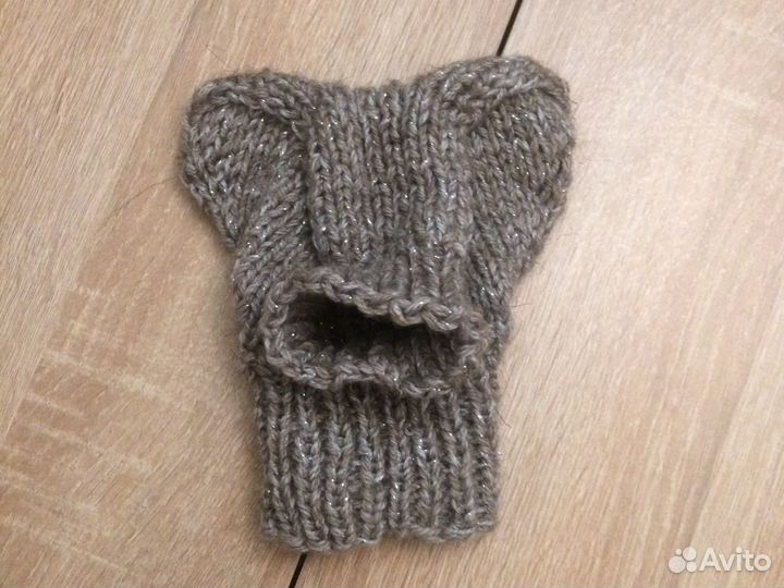 Вязаная кофта и шапка для собак