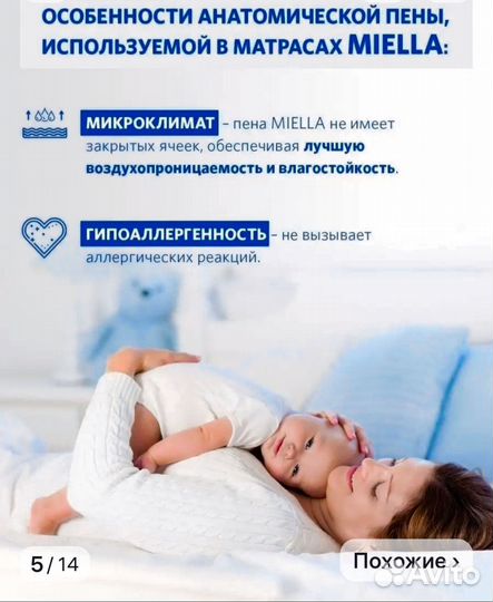 Поролон для топпера Miell 80*200