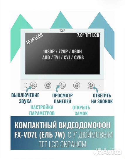 Домофон комплект видео цветной