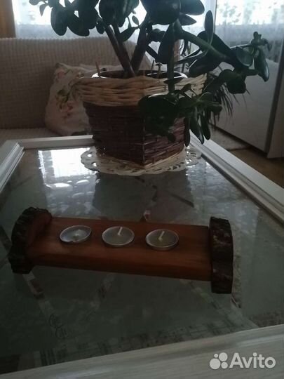 Подсвечник деревянный декоративный