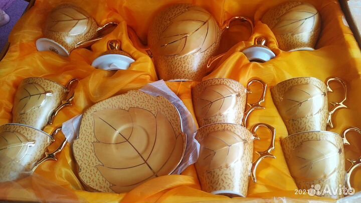 Чайно-кофейный новый, японский сервиз