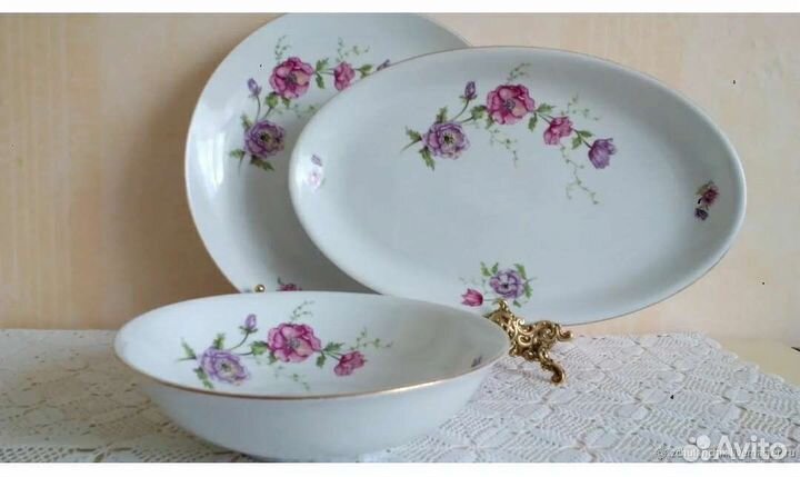 Винтажный столовый сервиз Bohemia