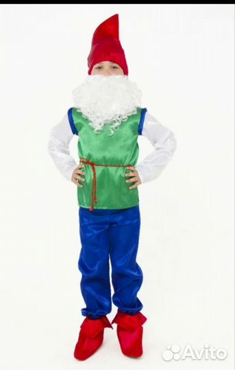 Новогодний костюм гнома 110 116 122