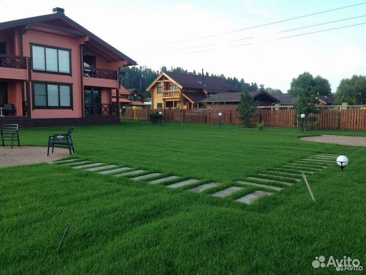 Рулонный газон, озеленение, благоустройство