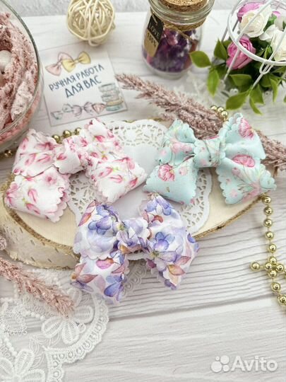 Украшения бантики для волос