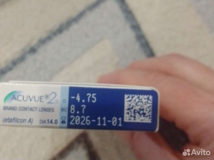 Линзы контактные acuvue двухнедельные -4,75