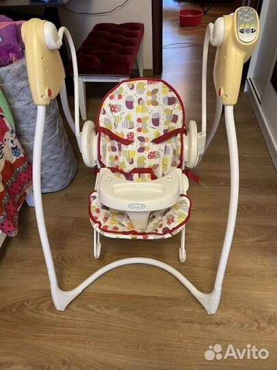 Детские электронные качели шезлонг