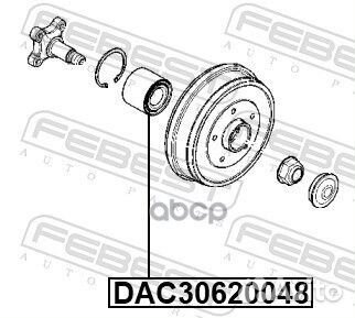 Подшипник ступицы колеса зад прав/лев ;nissan