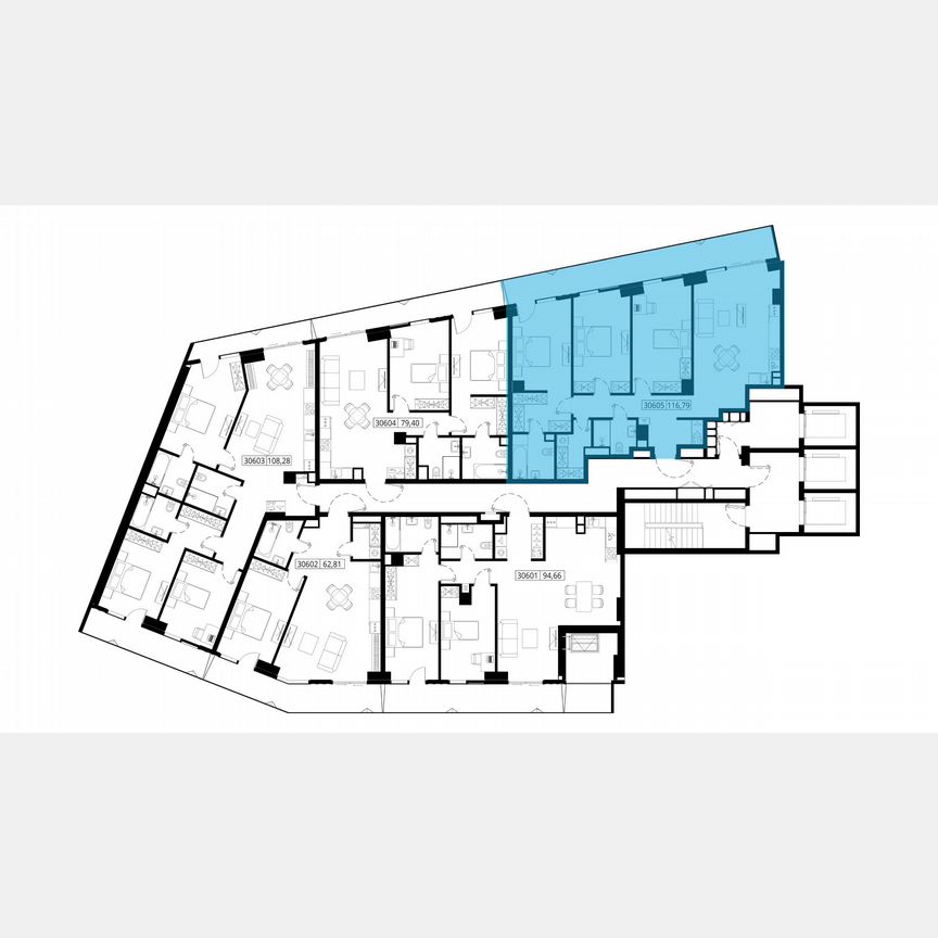 3-к. квартира, 118,3 м², 6/10 эт.