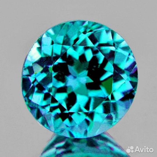 Апатит натуральный 0,92Ct 6мм VVS круг Мадагаскар