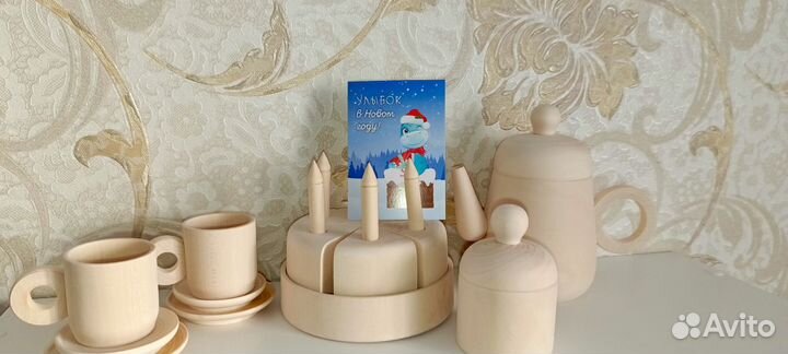 Детская деревянная посудка