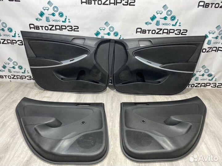 Обшивки (карты) дверей Hyundai Solaris седан G4FA