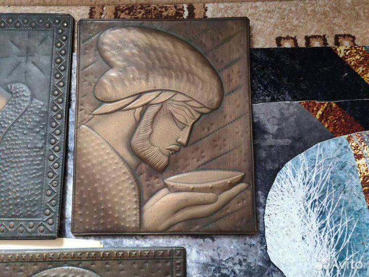 Картины медная чеканка СССР