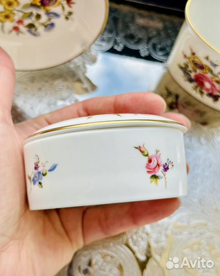 Шкатулка ваза фарфор Royal Worcester винтаж Англия