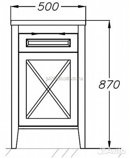 Opadiris Палермо 00-00006899 Комод орех