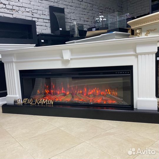 Линейный электрокамин 50’’ в сборе Line 2000