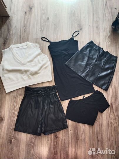 Свитер, джинсы, платье, юбка, шорты