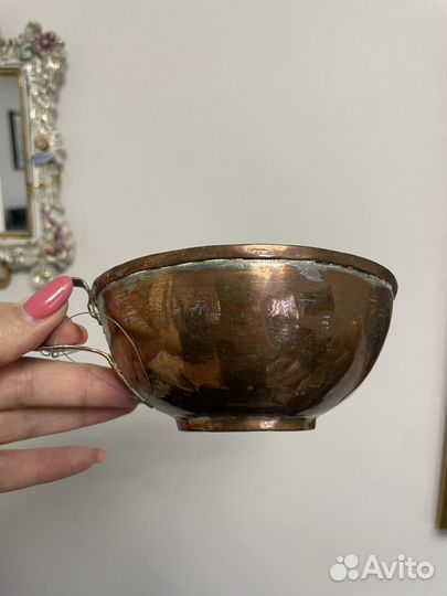 Подсвечники, сковорода-латунь, медный зольник