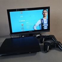 Sony Playstation 3 super slim прошитая 500гб 50игр