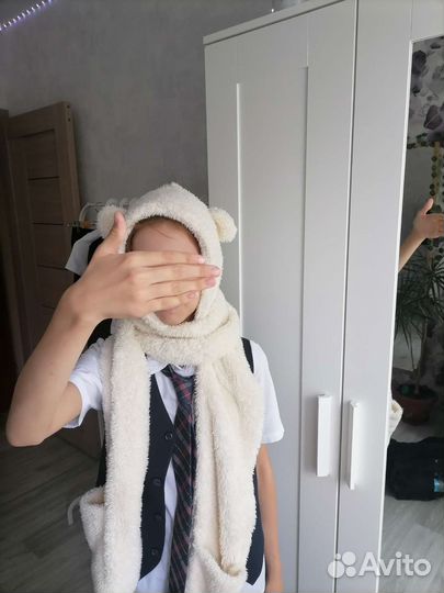 Шапка шарф для девочки