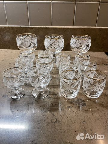 Коплект рюмок и бокалов
