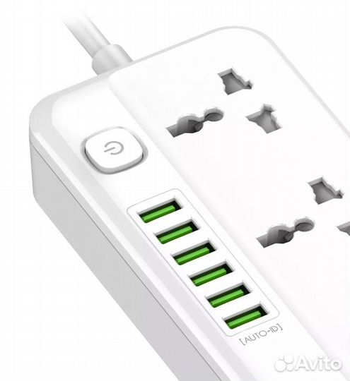 Сетевой фильтр ldnio SC5614 6USB*5 розеток 2м