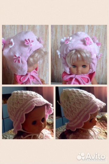 Шапочки для девочки (pазные размеры)