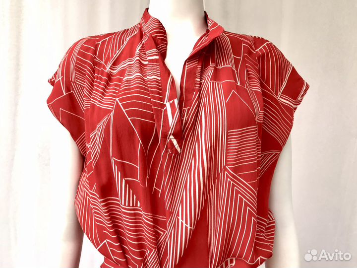 Винтаж платье шелковое