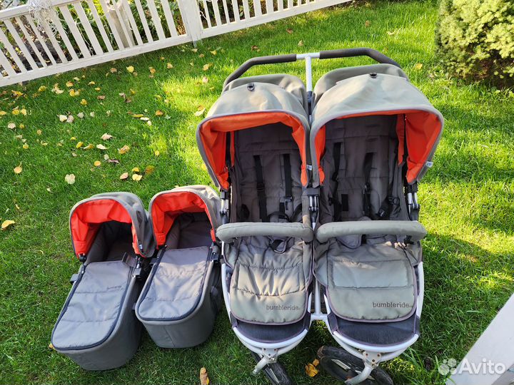 Коляска для двойни bumbleride 2 в 1