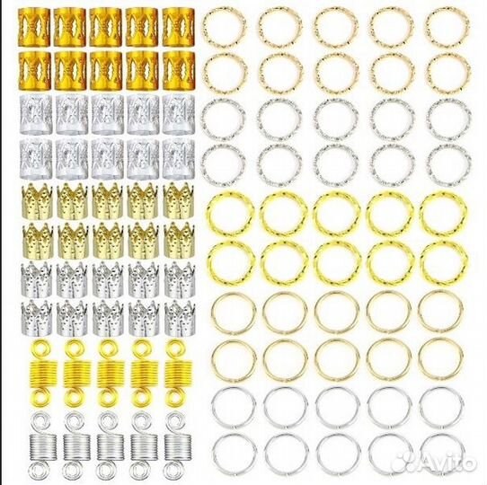 Украшения (бусы) для волос (брейдов, дред, кос)