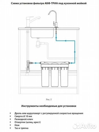 Фильтр для воды с обратным осмосом Аквабрайт