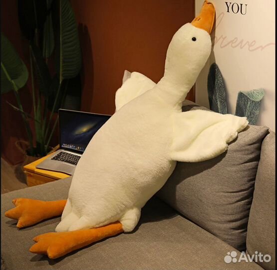 Мягкая игрушка гусь обнимусь 90см