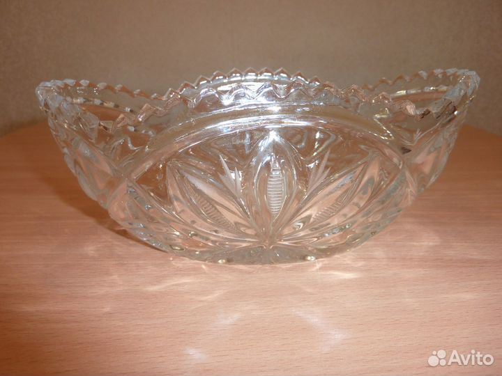 Ваза хрустальная (салатница,конфетница) Чехия