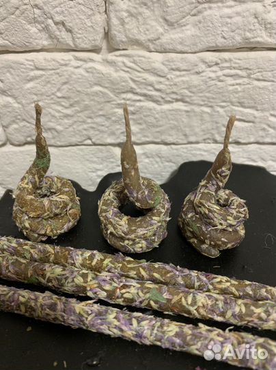 Свечи восковые с травами