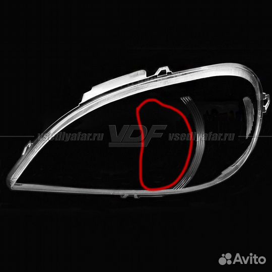 Стекло для фары Mercedes ML W163 (2001-2005) Левое