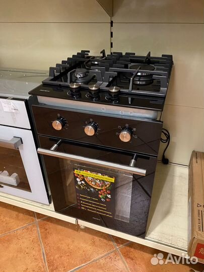 Комплект встраиваемой техники черное стекло 45 см