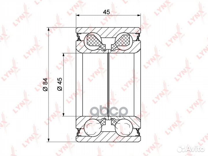 Комплект подшипника ступицы колеса перед WB