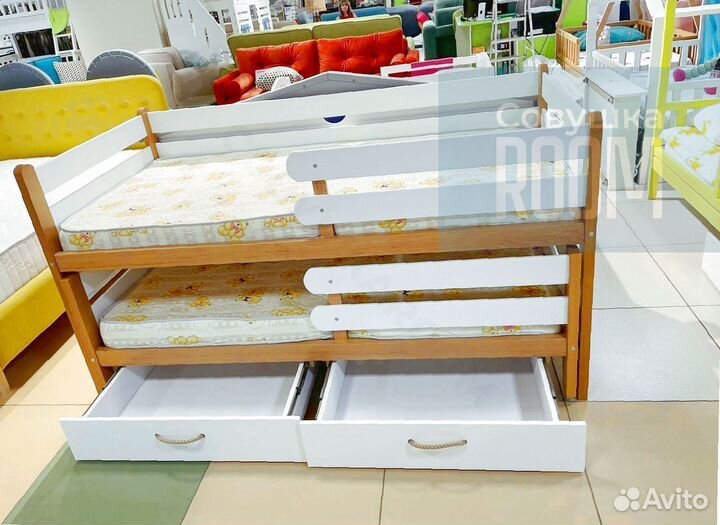 Двухъярусная кровать от 2 лет