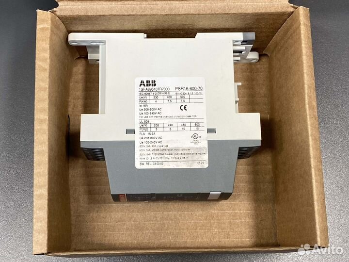 Плавный пуск 7,5kw ABB 1SFA896107R7000 новый, 1 шт