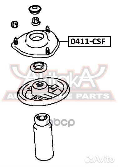 Опора переднего амортизатора 0411CSF asva