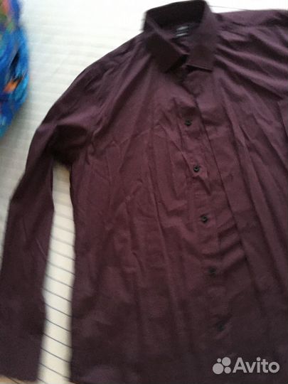 Новая мужская рубашка. Цвет баклажан