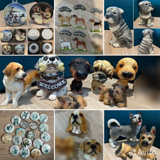 Магниты тарелки значки фигуры статуэтки с собаками