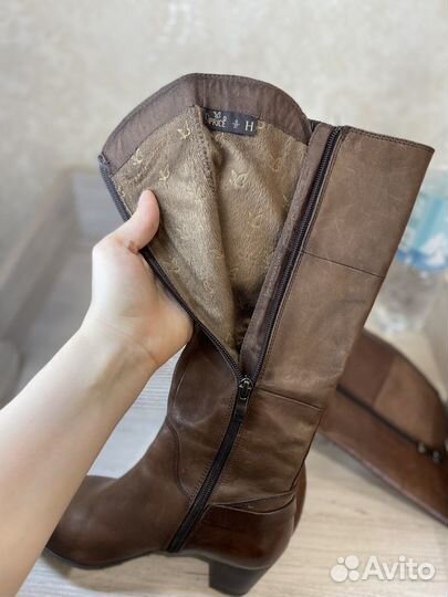 Сапоги осенние женские натуральная кожа 38