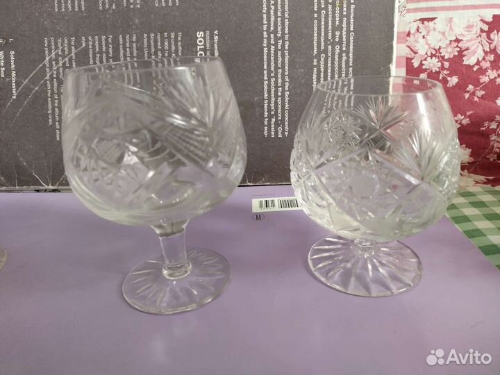 Хрустальные бокалы для коньяка или бренди