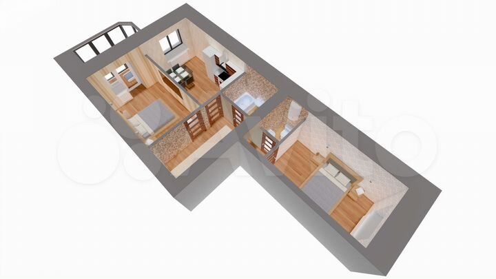 2-к. квартира, 59,5 м², 6/9 эт.