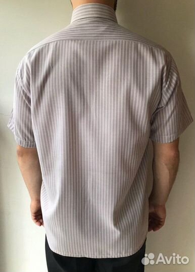 Рубашка бежевая в полску