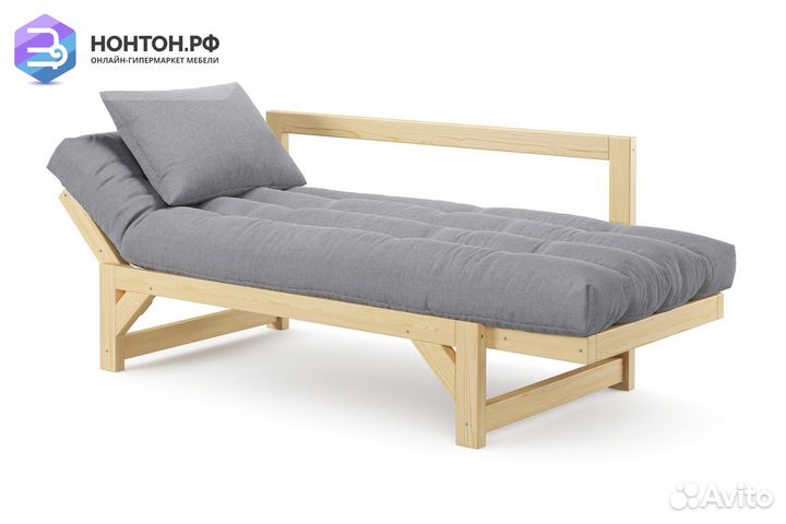 Диван кушетка Амбер рогожка светло-серая