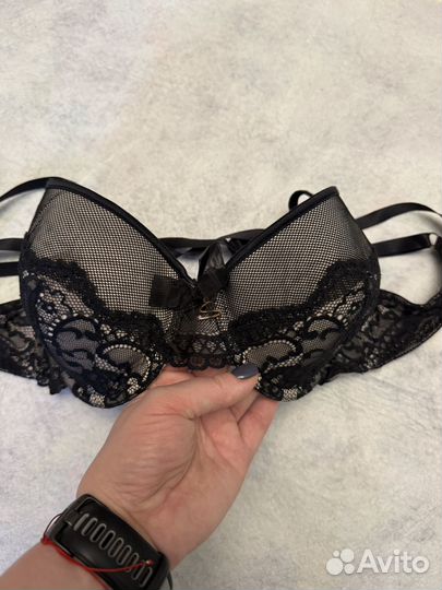Бюстгальтер 85с кружево косточки черный