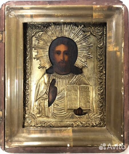 Икона. Господь Вседержитель. В киоте 19 век