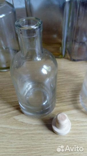 Банка бутылка стекло с крышкой пробкой 8 шт